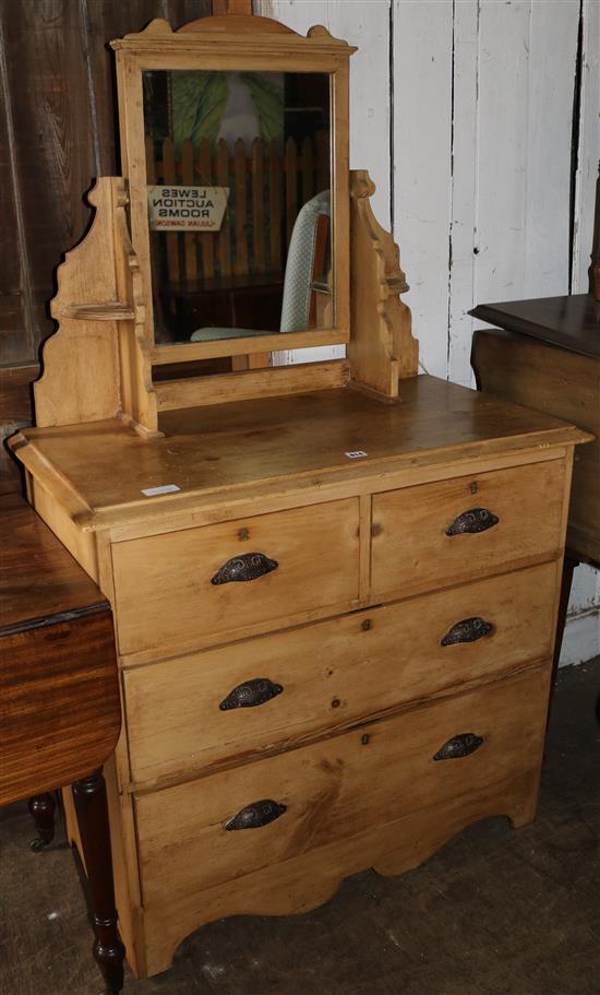 Victorian pine dressing chest